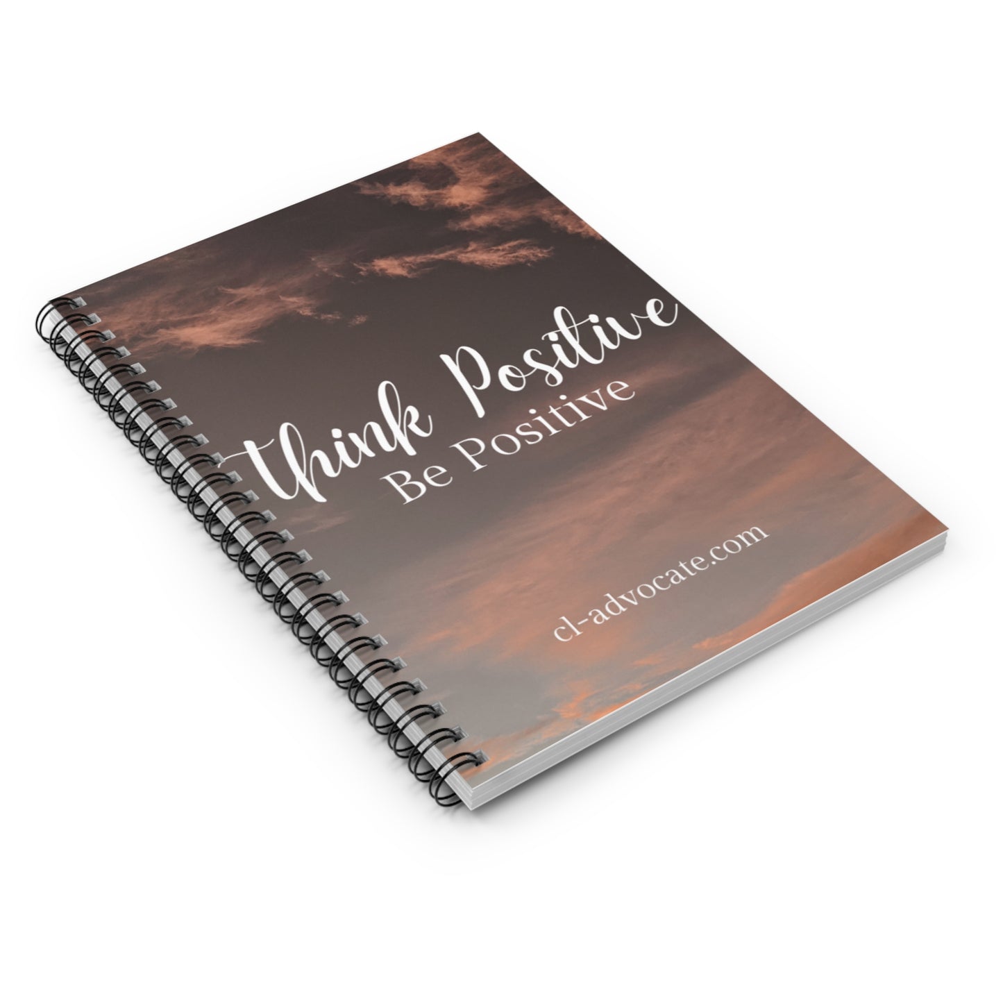Think Positive Spiral Notebook - Ruled Line