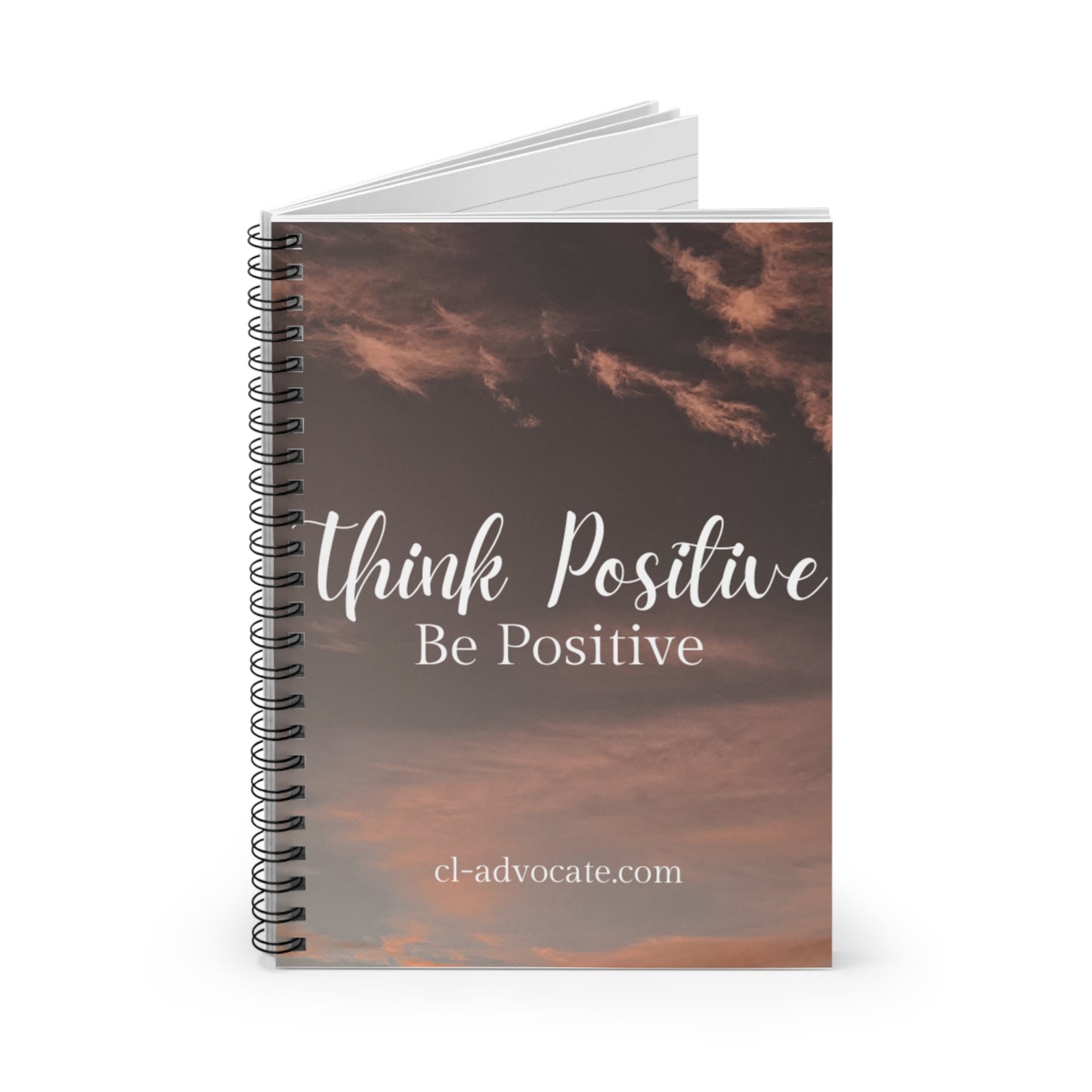 Think Positive Spiral Notebook - Ruled Line