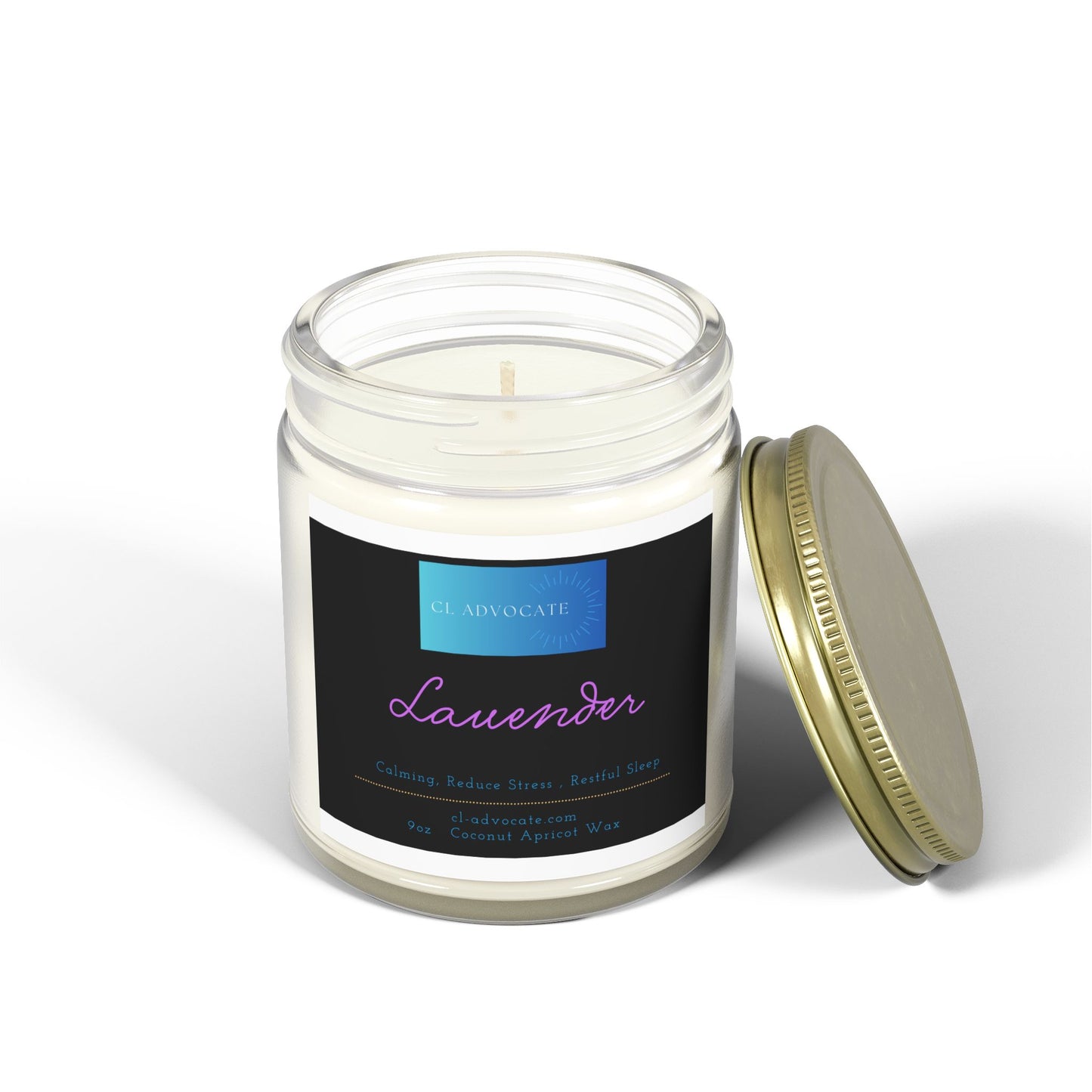 Lavender Coconut Apricot Wax 9oz Candle