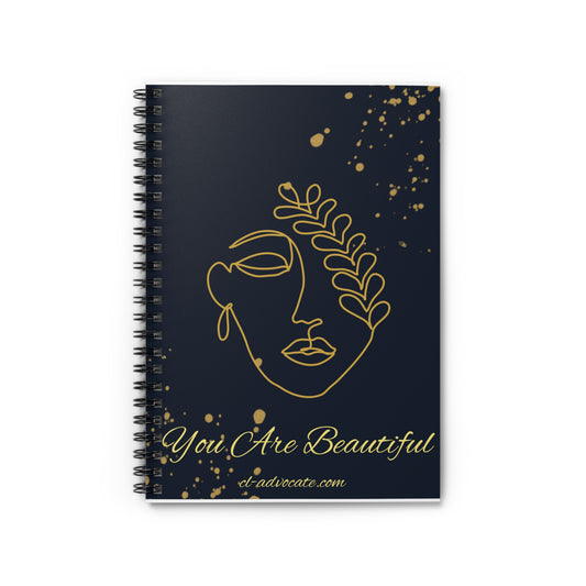 You Are Beautiful Spiral Notebook - Ruled Line