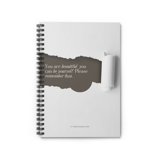 Reminder that You Are Beautiful Spiral Notebook - Ruled Line