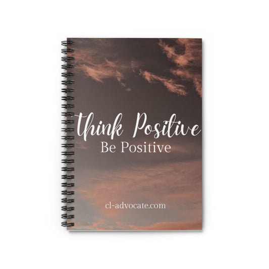 Think Positive Spiral Notebook - Ruled Line