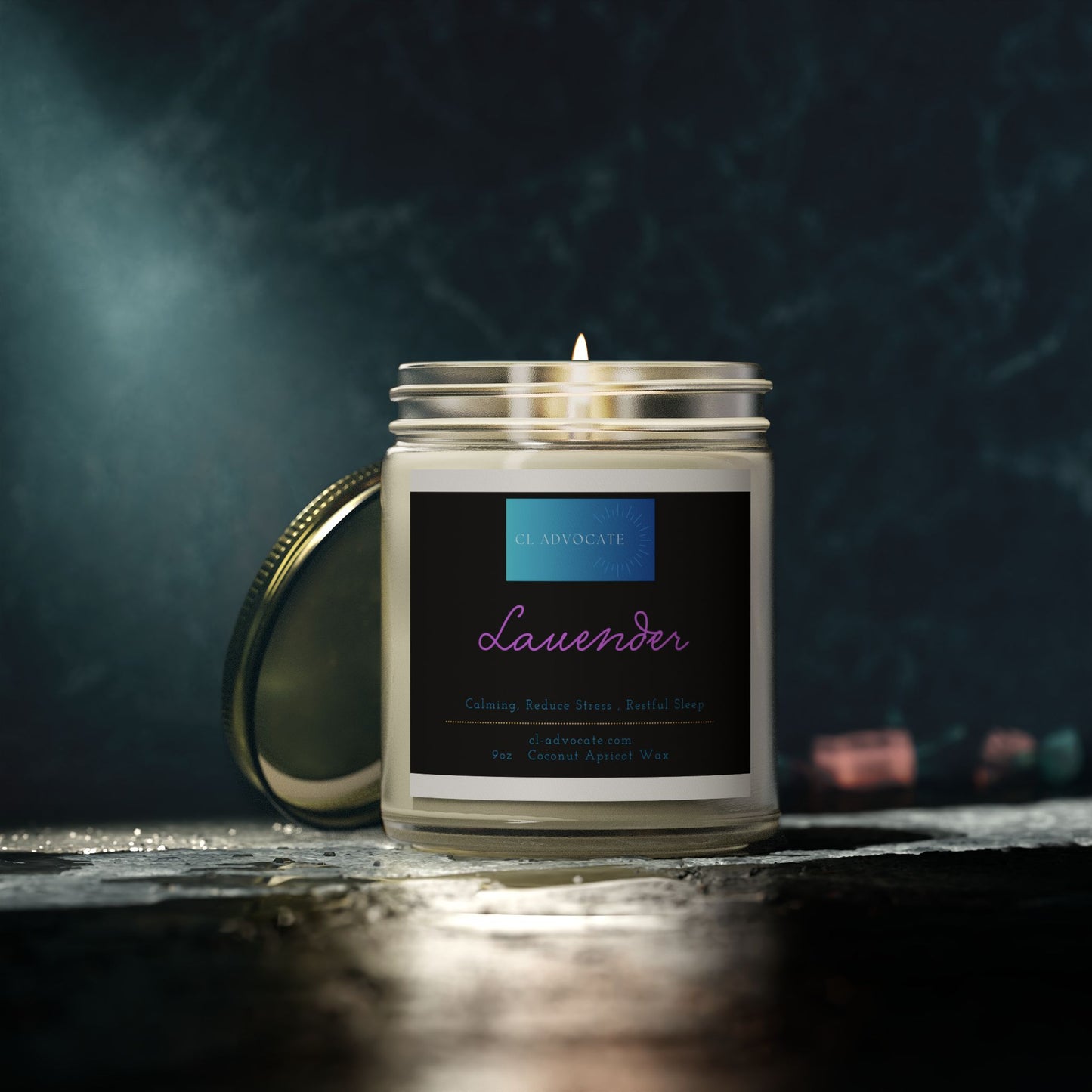 Lavender Coconut Apricot Wax 9oz Candle